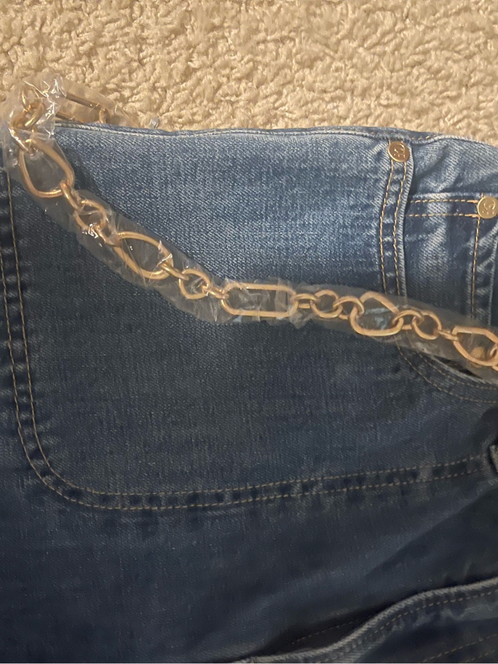 Gap x Cult Gaia Jeans with Chain NWT - Picture 3 of 5